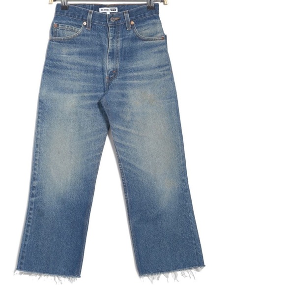 New Re/Done X levi’s 70’s super crop boot - indigo size 26 - Picture 1 of 14